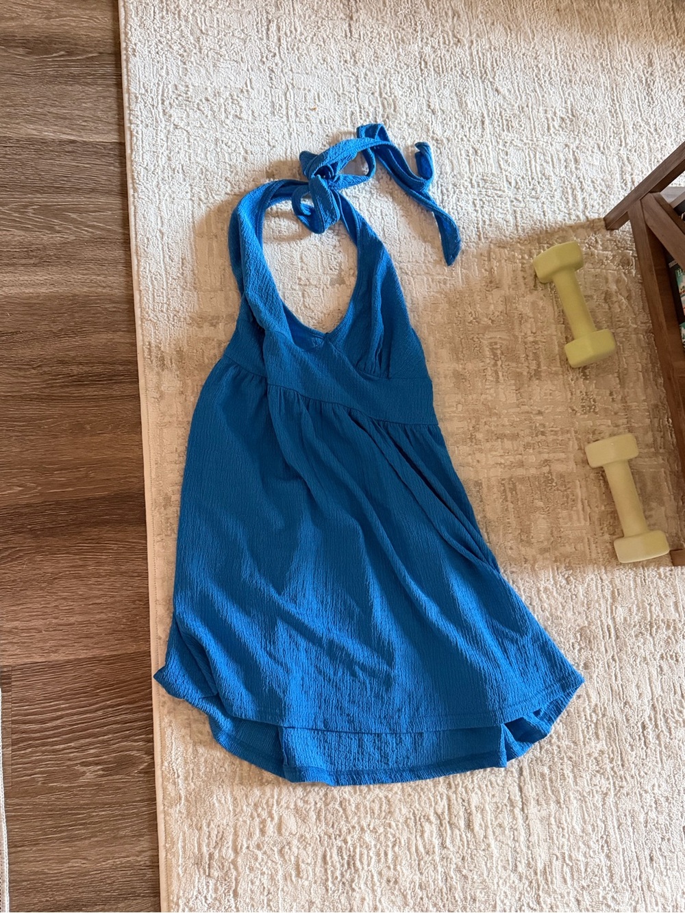 Blue Halter Summer Top - Women's swim cover up